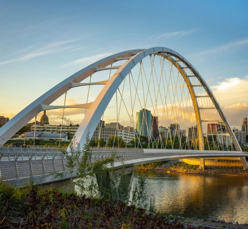 A bridge in Edmonton, Alberta.