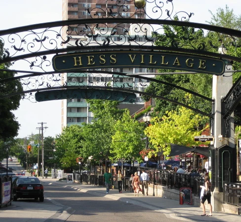 Hess Village, a popular area in Hamilton.